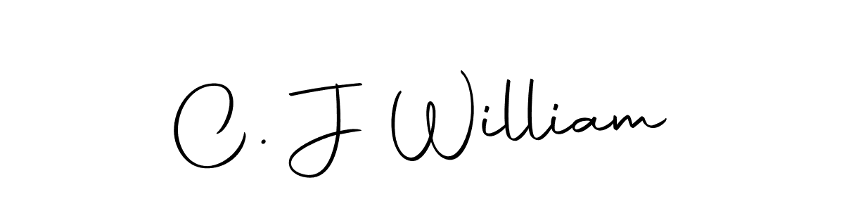 Design your own signature with our free online signature maker. With this signature software, you can create a handwritten (Autography-DOLnW) signature for name C. J William. C. J William signature style 10 images and pictures png