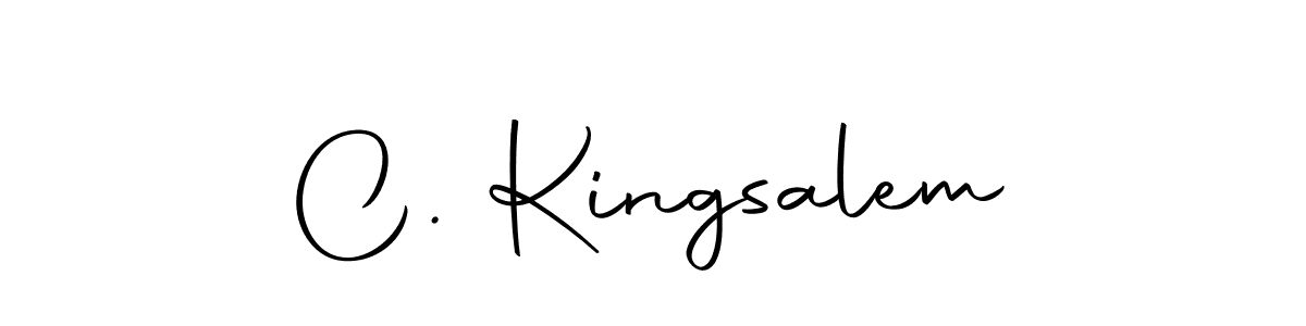 C. Kingsalem stylish signature style. Best Handwritten Sign (Autography-DOLnW) for my name. Handwritten Signature Collection Ideas for my name C. Kingsalem. C. Kingsalem signature style 10 images and pictures png