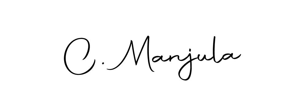 How to make C. Manjula name signature. Use Autography-DOLnW style for creating short signs online. This is the latest handwritten sign. C. Manjula signature style 10 images and pictures png