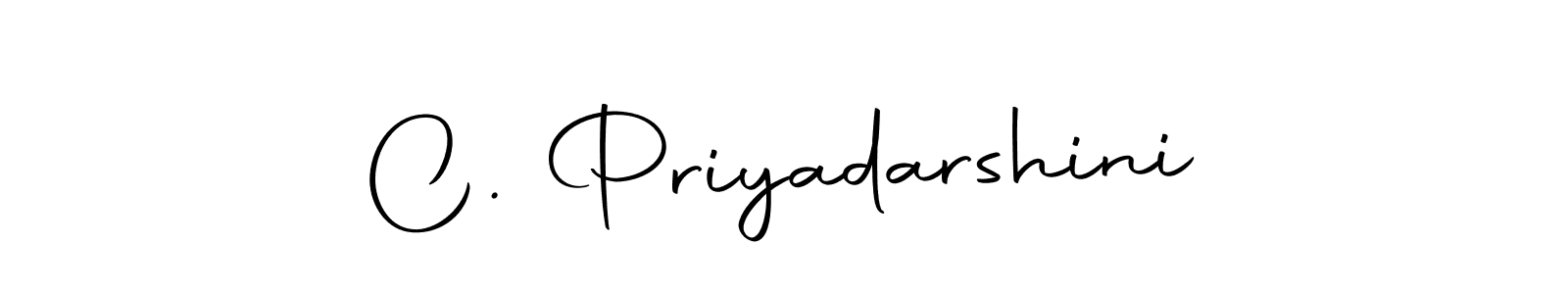 You should practise on your own different ways (Autography-DOLnW) to write your name (C. Priyadarshini) in signature. don't let someone else do it for you. C. Priyadarshini signature style 10 images and pictures png