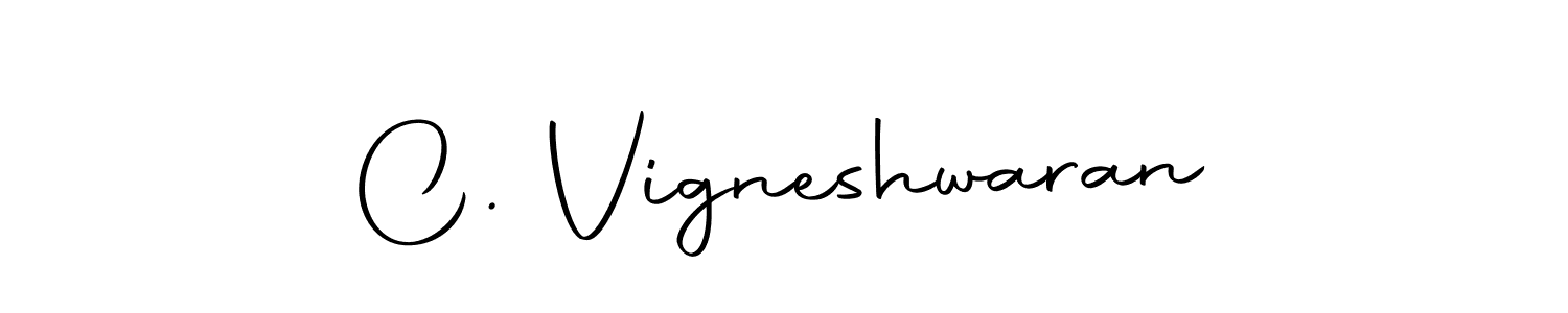 How to make C. Vigneshwaran name signature. Use Autography-DOLnW style for creating short signs online. This is the latest handwritten sign. C. Vigneshwaran signature style 10 images and pictures png