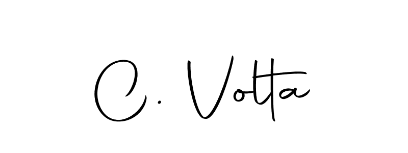 You should practise on your own different ways (Autography-DOLnW) to write your name (C. Volta) in signature. don't let someone else do it for you. C. Volta signature style 10 images and pictures png