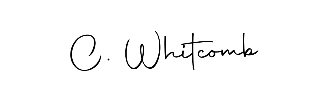 How to make C. Whitcomb name signature. Use Autography-DOLnW style for creating short signs online. This is the latest handwritten sign. C. Whitcomb signature style 10 images and pictures png