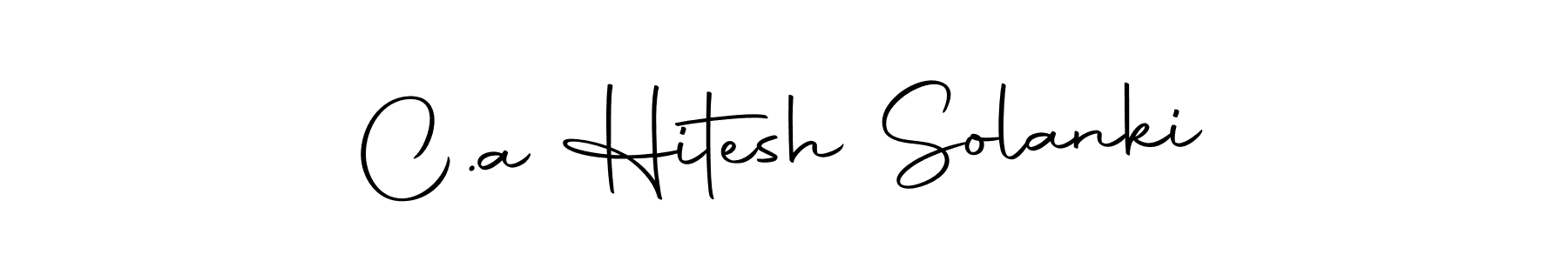 The best way (Autography-DOLnW) to make a short signature is to pick only two or three words in your name. The name C.a Hitesh Solanki include a total of six letters. For converting this name. C.a Hitesh Solanki signature style 10 images and pictures png