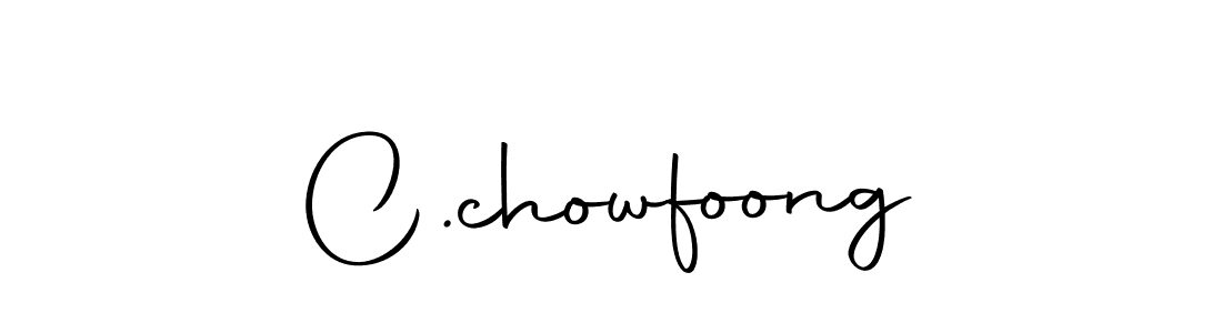 You should practise on your own different ways (Autography-DOLnW) to write your name (C.chowfoong) in signature. don't let someone else do it for you. C.chowfoong signature style 10 images and pictures png