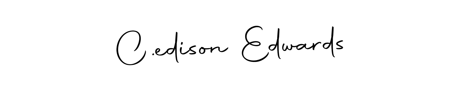 Use a signature maker to create a handwritten signature online. With this signature software, you can design (Autography-DOLnW) your own signature for name C.edison Edwards. C.edison Edwards signature style 10 images and pictures png