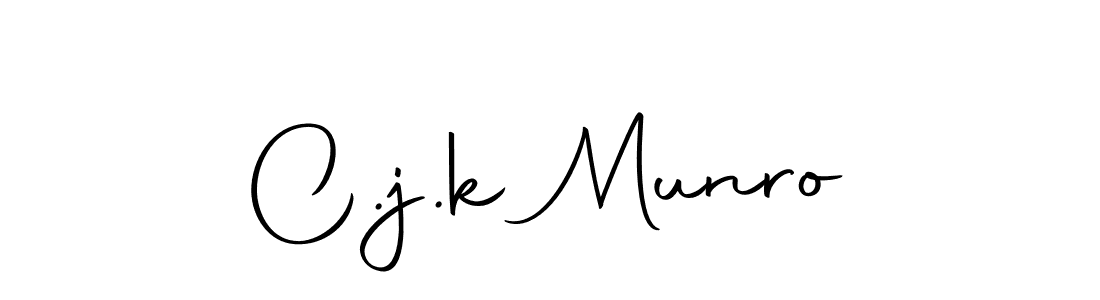 The best way (Autography-DOLnW) to make a short signature is to pick only two or three words in your name. The name C.j.k Munro include a total of six letters. For converting this name. C.j.k Munro signature style 10 images and pictures png