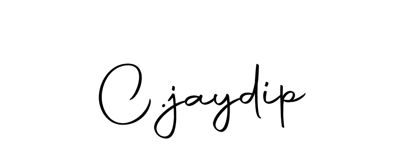 How to make C.jaydip name signature. Use Autography-DOLnW style for creating short signs online. This is the latest handwritten sign. C.jaydip signature style 10 images and pictures png