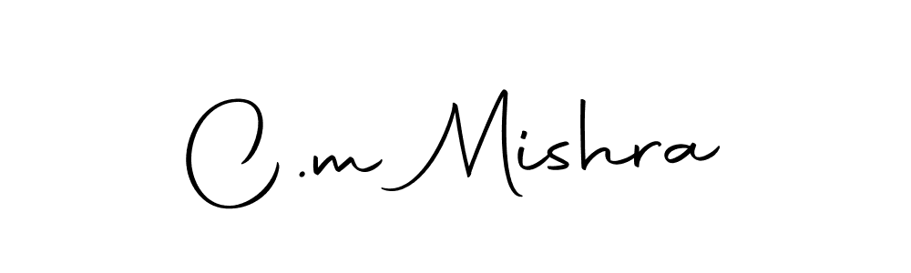 How to make C.m Mishra name signature. Use Autography-DOLnW style for creating short signs online. This is the latest handwritten sign. C.m Mishra signature style 10 images and pictures png