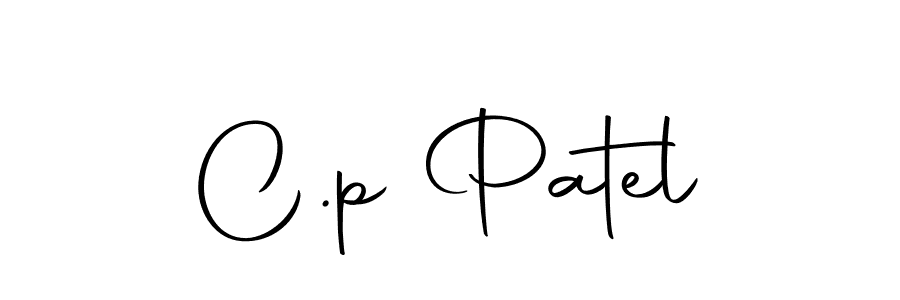 Create a beautiful signature design for name C.p Patel. With this signature (Autography-DOLnW) fonts, you can make a handwritten signature for free. C.p Patel signature style 10 images and pictures png