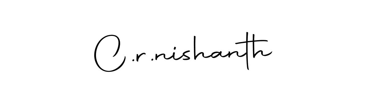 Make a beautiful signature design for name C.r.nishanth. With this signature (Autography-DOLnW) style, you can create a handwritten signature for free. C.r.nishanth signature style 10 images and pictures png