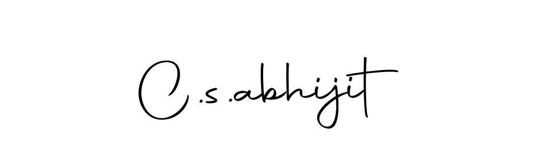 Use a signature maker to create a handwritten signature online. With this signature software, you can design (Autography-DOLnW) your own signature for name C.s.abhijit. C.s.abhijit signature style 10 images and pictures png