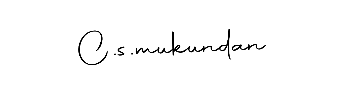 Make a beautiful signature design for name C.s.mukundan. With this signature (Autography-DOLnW) style, you can create a handwritten signature for free. C.s.mukundan signature style 10 images and pictures png