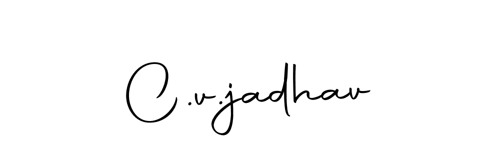 How to make C.v.jadhav name signature. Use Autography-DOLnW style for creating short signs online. This is the latest handwritten sign. C.v.jadhav signature style 10 images and pictures png