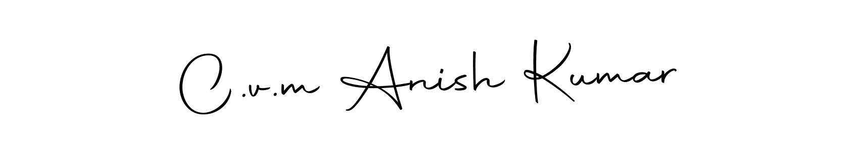 How to make C.v.m Anish Kumar signature? Autography-DOLnW is a professional autograph style. Create handwritten signature for C.v.m Anish Kumar name. C.v.m Anish Kumar signature style 10 images and pictures png