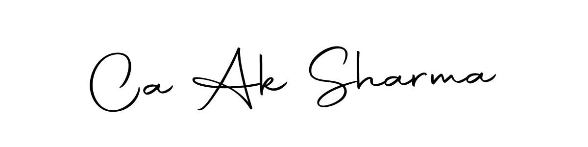 Design your own signature with our free online signature maker. With this signature software, you can create a handwritten (Autography-DOLnW) signature for name Ca Ak Sharma. Ca Ak Sharma signature style 10 images and pictures png