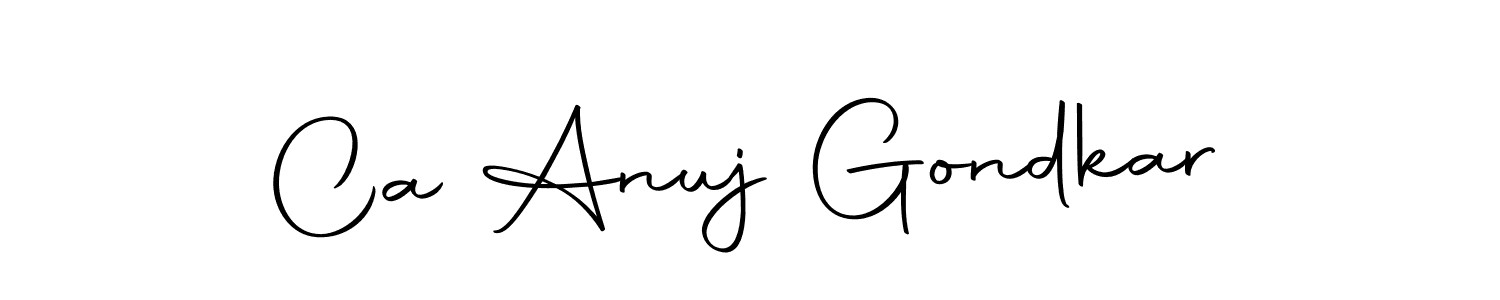 Make a beautiful signature design for name Ca Anuj Gondkar. Use this online signature maker to create a handwritten signature for free. Ca Anuj Gondkar signature style 10 images and pictures png