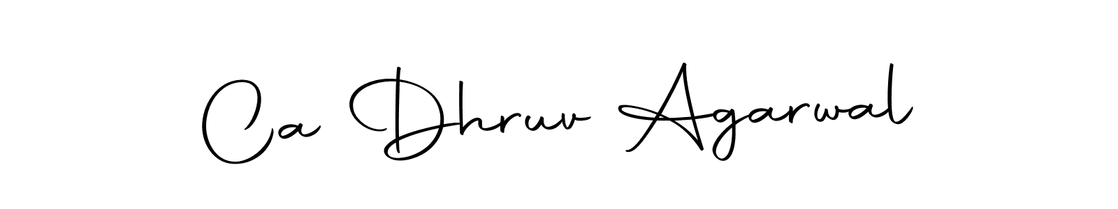 How to make Ca Dhruv Agarwal name signature. Use Autography-DOLnW style for creating short signs online. This is the latest handwritten sign. Ca Dhruv Agarwal signature style 10 images and pictures png