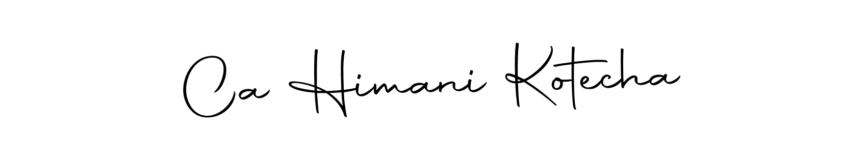 Similarly Autography-DOLnW is the best handwritten signature design. Signature creator online .You can use it as an online autograph creator for name Ca Himani Kotecha. Ca Himani Kotecha signature style 10 images and pictures png