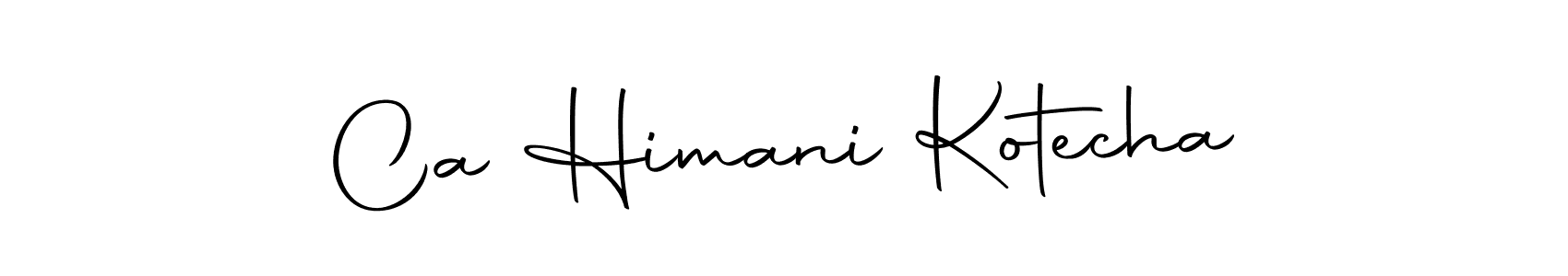 Similarly Autography-DOLnW is the best handwritten signature design. Signature creator online .You can use it as an online autograph creator for name Ca Himani Kotecha. Ca Himani Kotecha signature style 10 images and pictures png