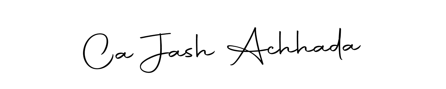 Use a signature maker to create a handwritten signature online. With this signature software, you can design (Autography-DOLnW) your own signature for name Ca Jash Achhada. Ca Jash Achhada signature style 10 images and pictures png