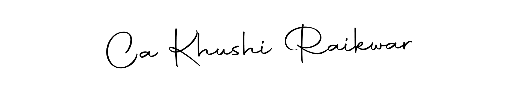 Autography-DOLnW is a professional signature style that is perfect for those who want to add a touch of class to their signature. It is also a great choice for those who want to make their signature more unique. Get Ca Khushi Raikwar name to fancy signature for free. Ca Khushi Raikwar signature style 10 images and pictures png