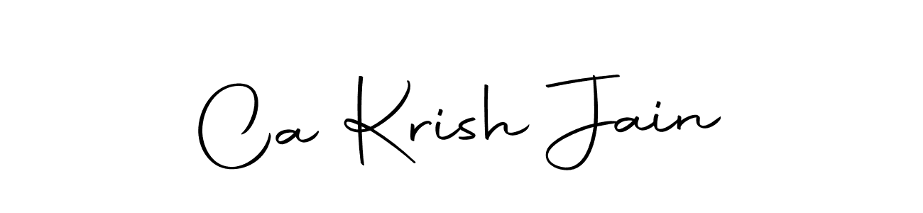 Make a beautiful signature design for name Ca Krish Jain. Use this online signature maker to create a handwritten signature for free. Ca Krish Jain signature style 10 images and pictures png