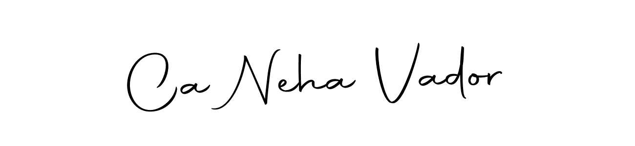 Use a signature maker to create a handwritten signature online. With this signature software, you can design (Autography-DOLnW) your own signature for name Ca Neha Vador. Ca Neha Vador signature style 10 images and pictures png