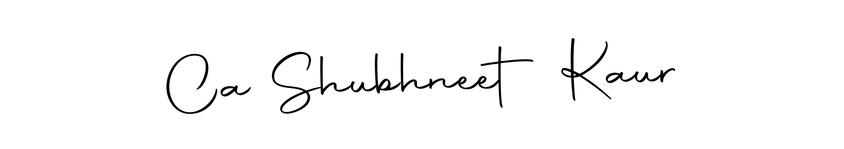 Design your own signature with our free online signature maker. With this signature software, you can create a handwritten (Autography-DOLnW) signature for name Ca Shubhneet Kaur. Ca Shubhneet Kaur signature style 10 images and pictures png