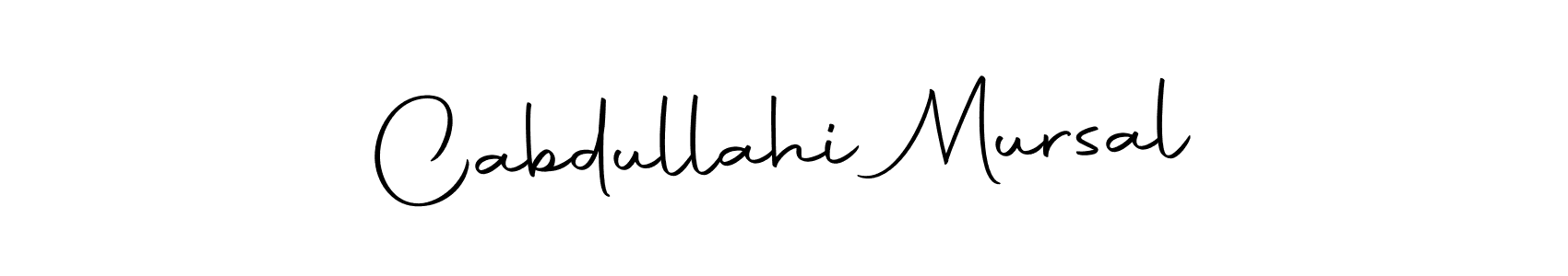 How to make Cabdullahi Mursal signature? Autography-DOLnW is a professional autograph style. Create handwritten signature for Cabdullahi Mursal name. Cabdullahi Mursal signature style 10 images and pictures png