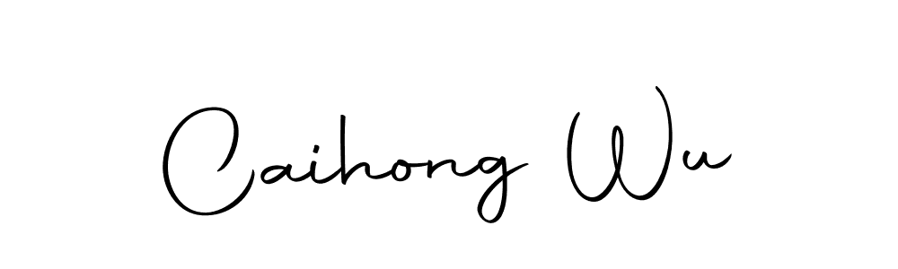 The best way (Autography-DOLnW) to make a short signature is to pick only two or three words in your name. The name Caihong Wu include a total of six letters. For converting this name. Caihong Wu signature style 10 images and pictures png