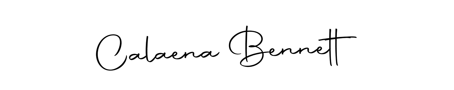 How to make Calaena Bennett name signature. Use Autography-DOLnW style for creating short signs online. This is the latest handwritten sign. Calaena Bennett signature style 10 images and pictures png