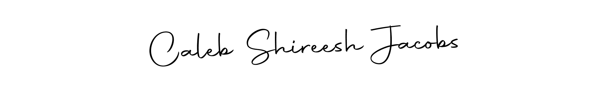 How to make Caleb Shireesh Jacobs name signature. Use Autography-DOLnW style for creating short signs online. This is the latest handwritten sign. Caleb Shireesh Jacobs signature style 10 images and pictures png