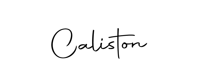 Use a signature maker to create a handwritten signature online. With this signature software, you can design (Autography-DOLnW) your own signature for name Caliston. Caliston signature style 10 images and pictures png