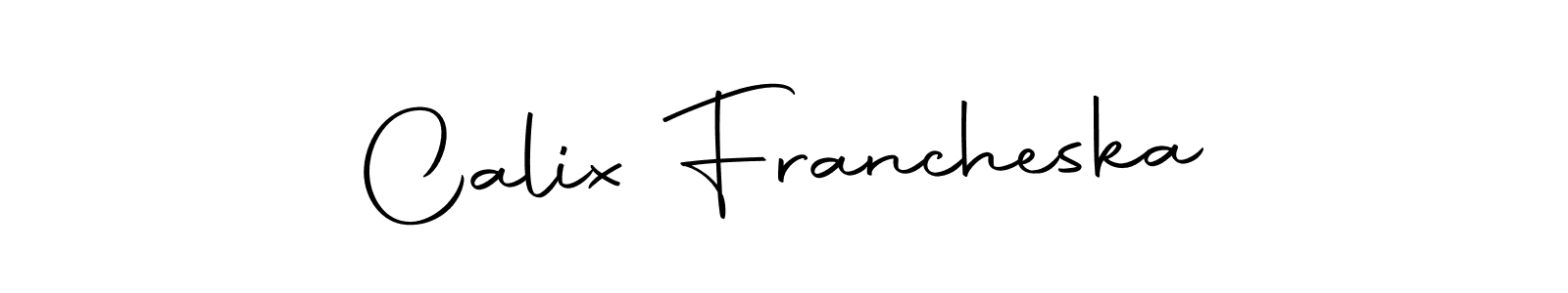 Autography-DOLnW is a professional signature style that is perfect for those who want to add a touch of class to their signature. It is also a great choice for those who want to make their signature more unique. Get Calix Francheska name to fancy signature for free. Calix Francheska signature style 10 images and pictures png