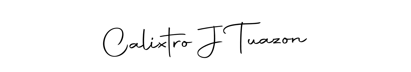 The best way (Autography-DOLnW) to make a short signature is to pick only two or three words in your name. The name Calixtro J Tuazon include a total of six letters. For converting this name. Calixtro J Tuazon signature style 10 images and pictures png