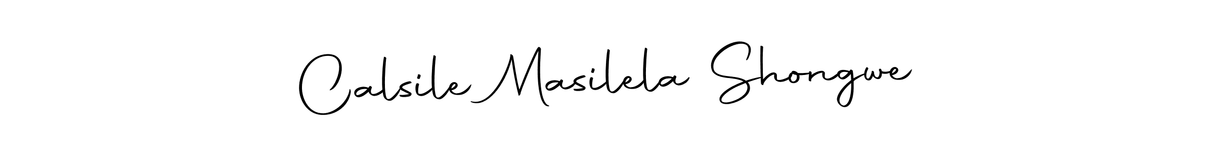 Make a beautiful signature design for name Calsile Masilela Shongwe. With this signature (Autography-DOLnW) style, you can create a handwritten signature for free. Calsile Masilela Shongwe signature style 10 images and pictures png