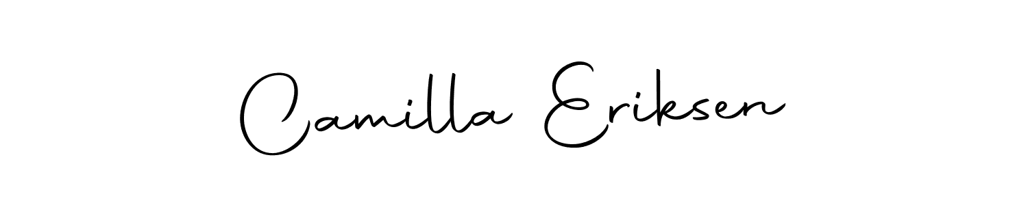 How to make Camilla Eriksen name signature. Use Autography-DOLnW style for creating short signs online. This is the latest handwritten sign. Camilla Eriksen signature style 10 images and pictures png