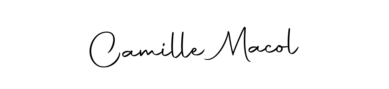 Create a beautiful signature design for name Camille Macol. With this signature (Autography-DOLnW) fonts, you can make a handwritten signature for free. Camille Macol signature style 10 images and pictures png