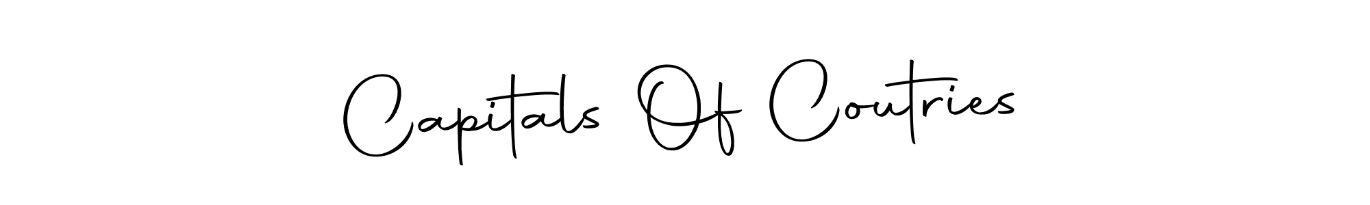 The best way (Autography-DOLnW) to make a short signature is to pick only two or three words in your name. The name Capitals Of Coutries include a total of six letters. For converting this name. Capitals Of Coutries signature style 10 images and pictures png