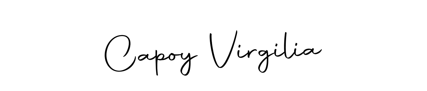 Here are the top 10 professional signature styles for the name Capoy Virgilia. These are the best autograph styles you can use for your name. Capoy Virgilia signature style 10 images and pictures png