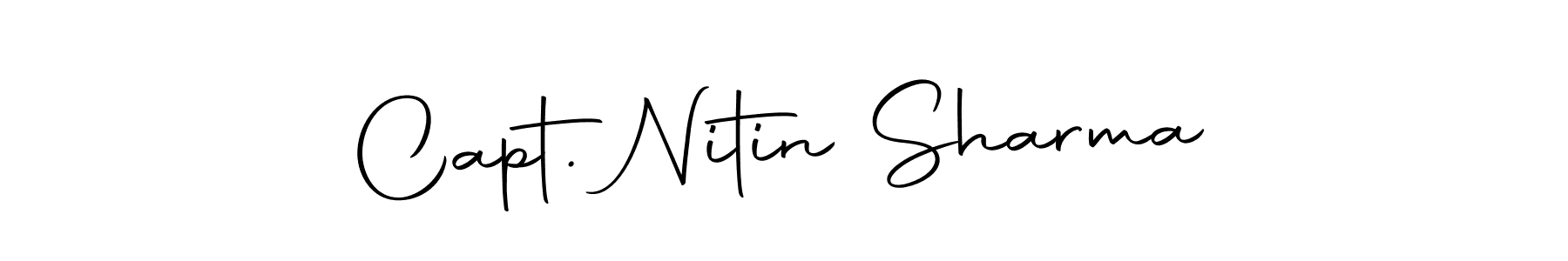 Create a beautiful signature design for name Capt. Nitin Sharma. With this signature (Autography-DOLnW) fonts, you can make a handwritten signature for free. Capt. Nitin Sharma signature style 10 images and pictures png