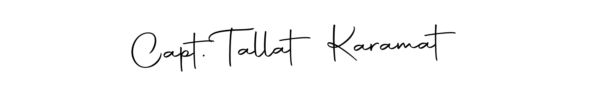 if you are searching for the best signature style for your name Capt. Tallat Karamat. so please give up your signature search. here we have designed multiple signature styles  using Autography-DOLnW. Capt. Tallat Karamat signature style 10 images and pictures png