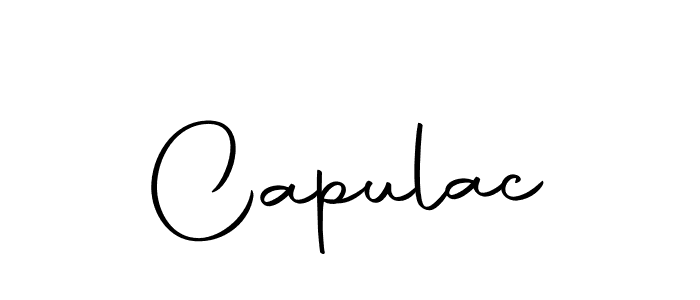 Use a signature maker to create a handwritten signature online. With this signature software, you can design (Autography-DOLnW) your own signature for name Capulac. Capulac signature style 10 images and pictures png