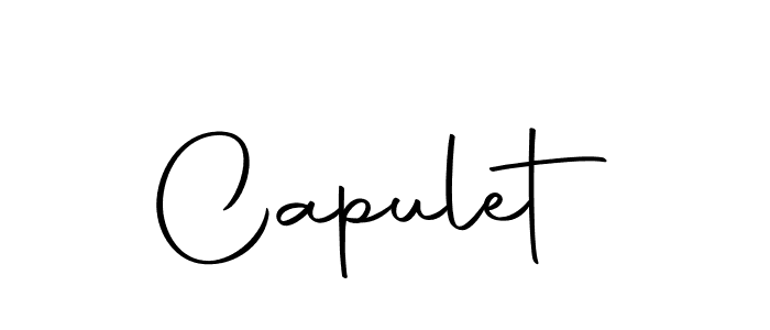 Use a signature maker to create a handwritten signature online. With this signature software, you can design (Autography-DOLnW) your own signature for name Capulet. Capulet signature style 10 images and pictures png