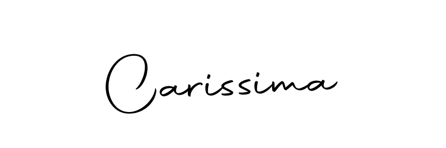 Design your own signature with our free online signature maker. With this signature software, you can create a handwritten (Autography-DOLnW) signature for name Carissima. Carissima signature style 10 images and pictures png