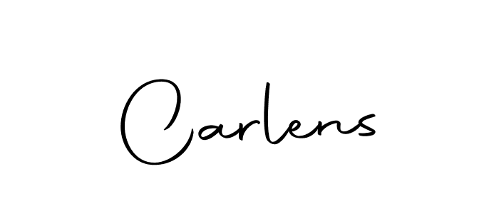 Use a signature maker to create a handwritten signature online. With this signature software, you can design (Autography-DOLnW) your own signature for name Carlens. Carlens signature style 10 images and pictures png