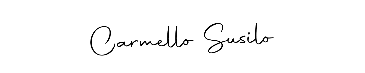 if you are searching for the best signature style for your name Carmello Susilo. so please give up your signature search. here we have designed multiple signature styles  using Autography-DOLnW. Carmello Susilo signature style 10 images and pictures png