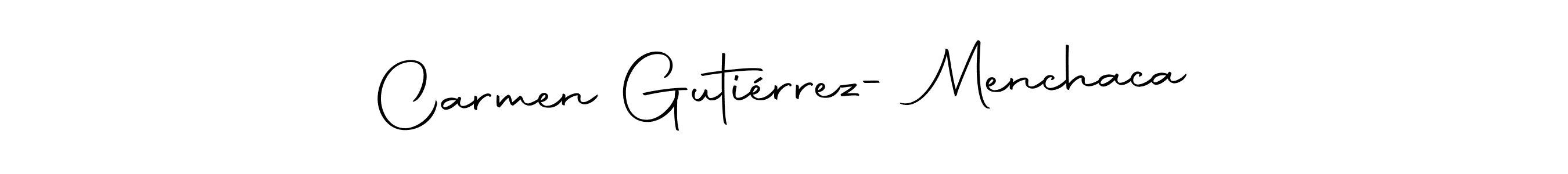 Design your own signature with our free online signature maker. With this signature software, you can create a handwritten (Autography-DOLnW) signature for name Carmen Gutiérrez- Menchaca. Carmen Gutiérrez- Menchaca signature style 10 images and pictures png