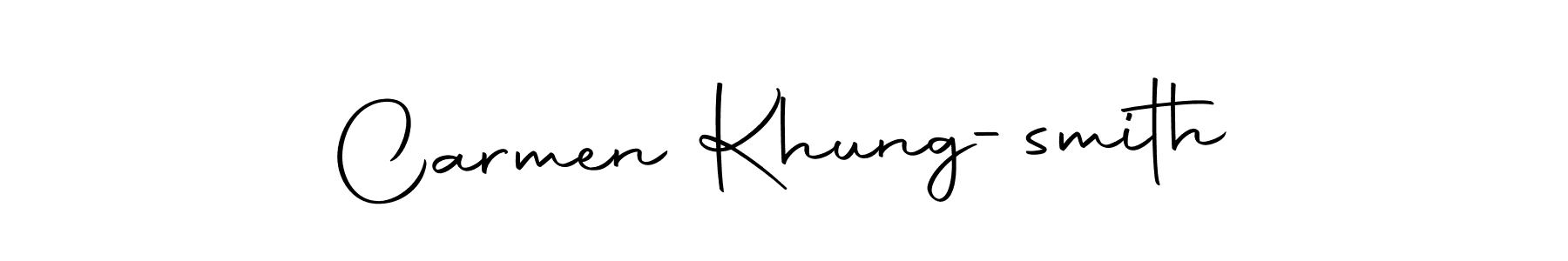 Make a beautiful signature design for name Carmen Khung-smith. Use this online signature maker to create a handwritten signature for free. Carmen Khung-smith signature style 10 images and pictures png